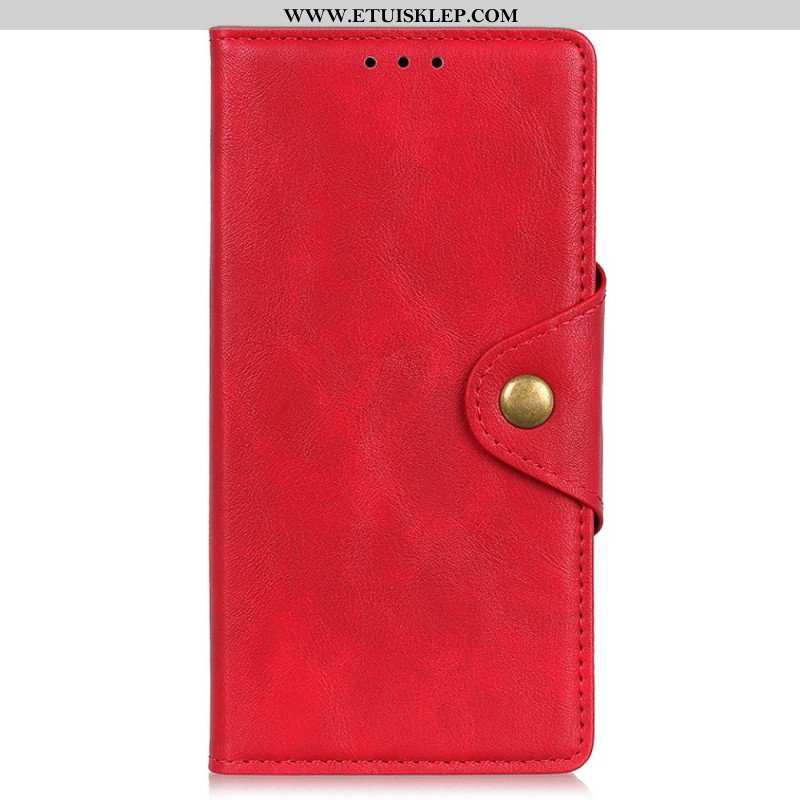 Etui Folio do Xiaomi Redmi Note 11 Pro Plus 5G Guzik Ze Sztucznej Skóry